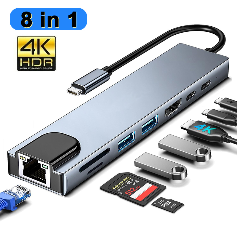 Docking Station For Macbook Pro - Hub USB Tipe C 8 In