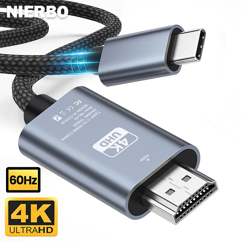 Usb C Dock Dual Hdmi 4K - NIERBO kabel adaptor USB C ke