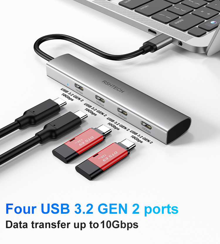 Docking Station Thunderbolt 4 - RSHTECH USB C Hub USB 3.2