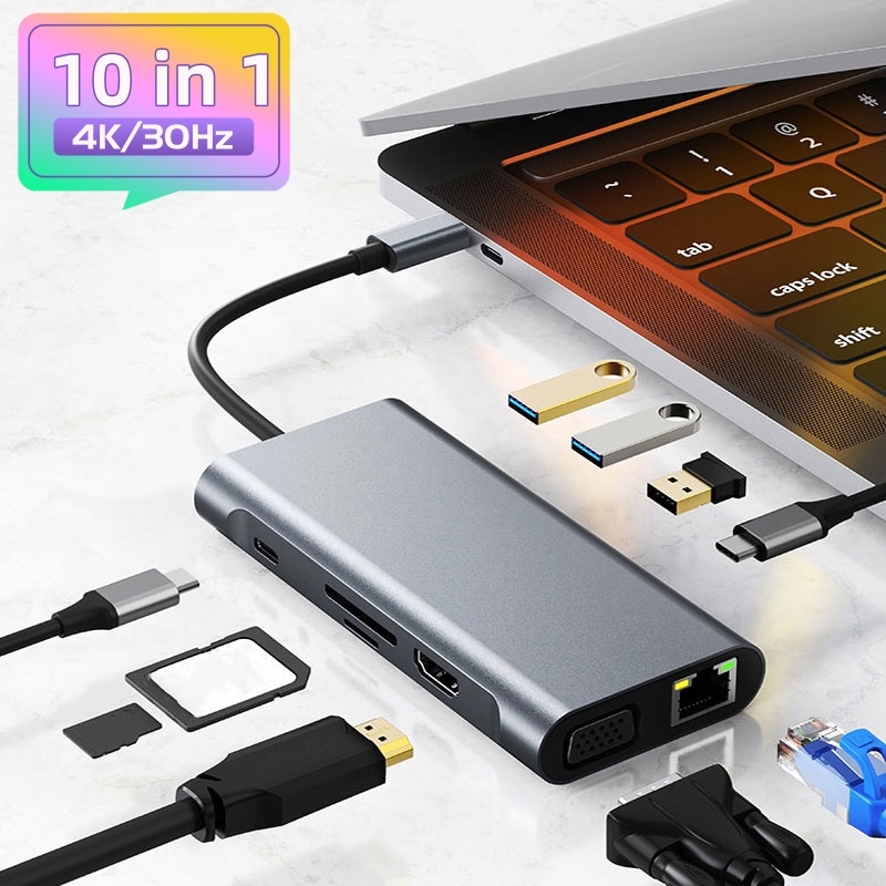 Usb C Dock With 100W Pd - USB HUB USB Type C HUB