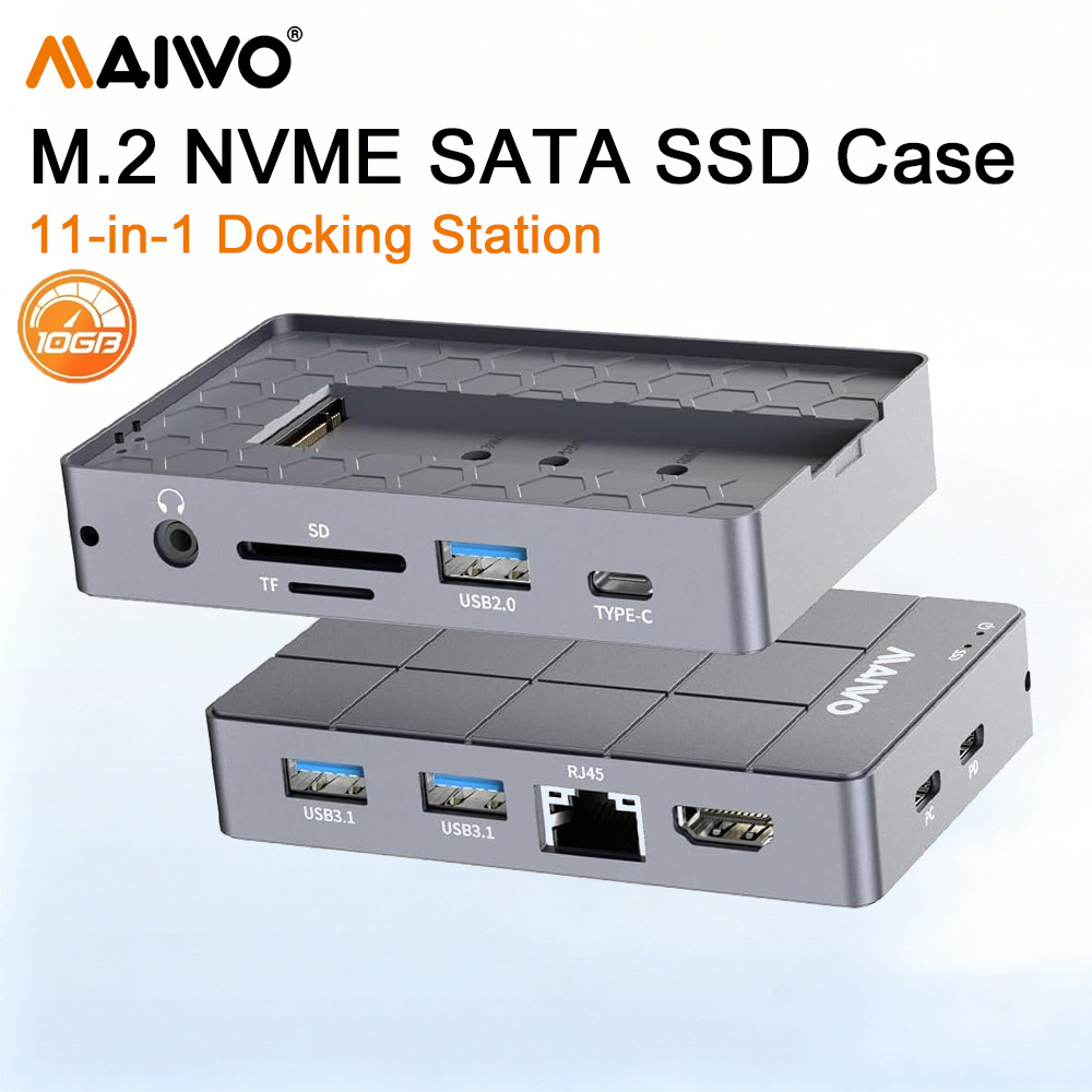 Usb C Hub With M.2 Nvme Slot - MAIWO M.2 NVME SATA SSD Enclosure