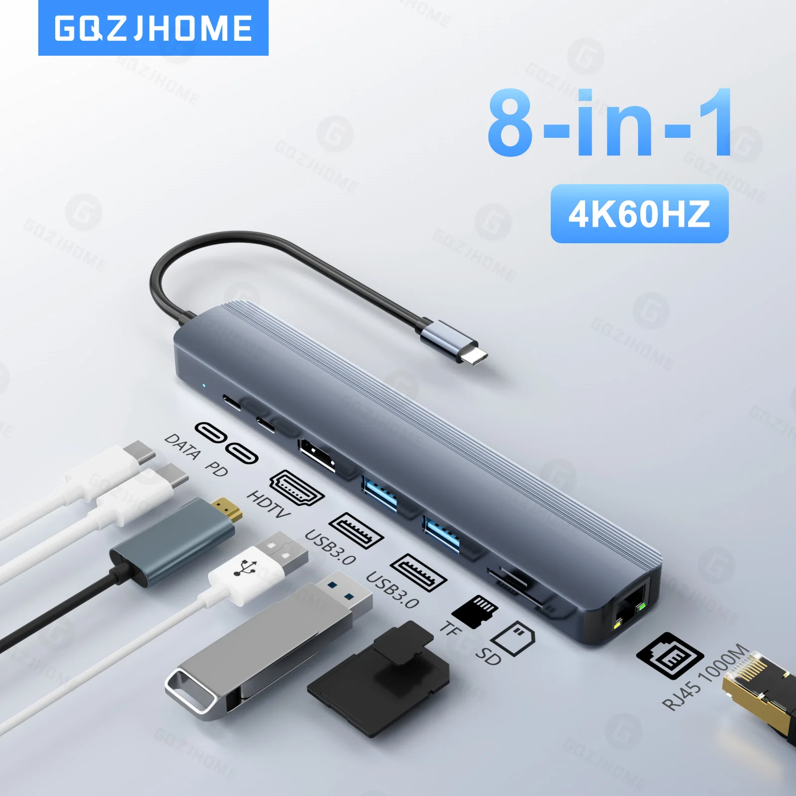 Usb C Hub Sd Card Reader 4K Hdmi - Hub USB C 8 In 1