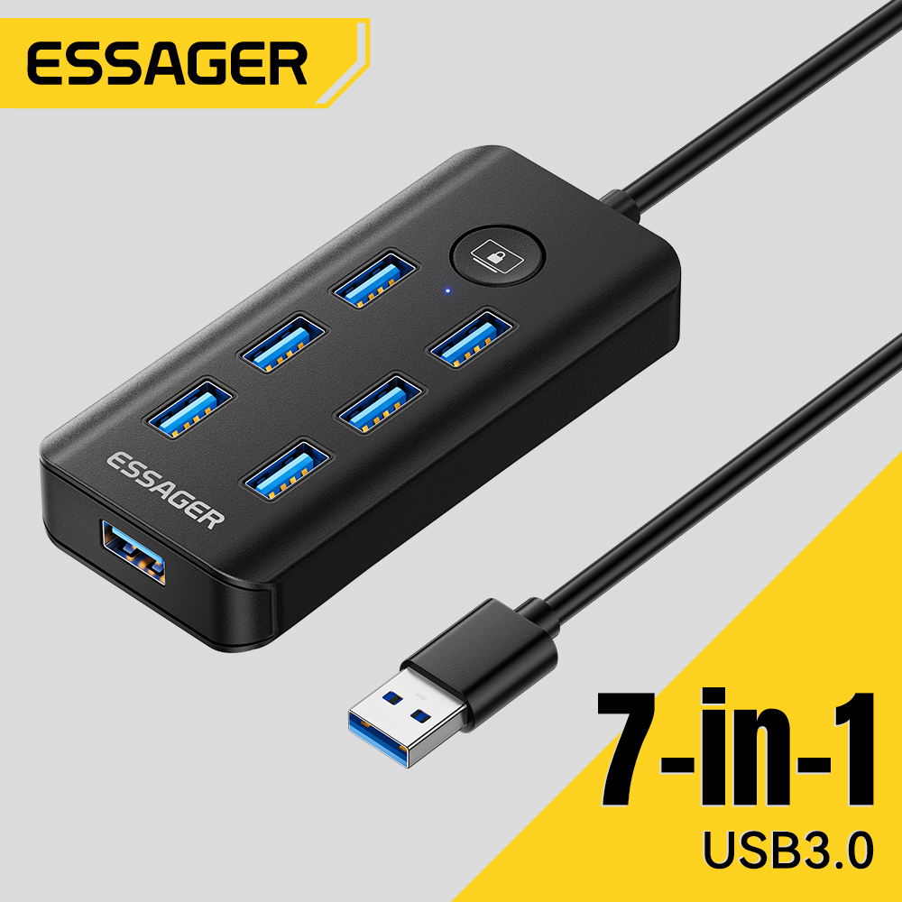 Docking Station For Macbook Pro - Essager 7-In-1 USB 3.0 Hub Multi