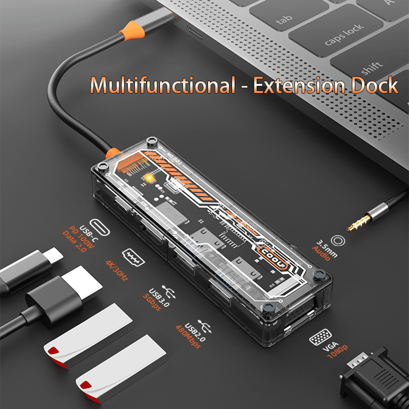 Docking Station For Macbook Pro - Hub USB-C 6-in-1 untuk MacBook Pro/Air