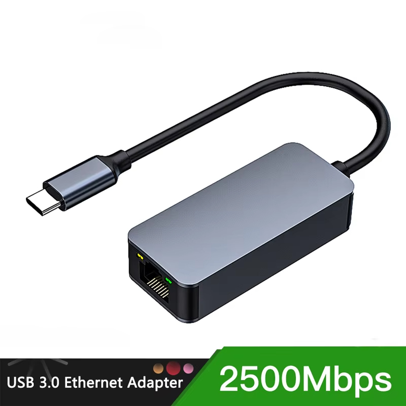 Usb C Hub Ethernet 2.5G - Adaptor Konverter Ethernet USB 3.0 Tipe-C