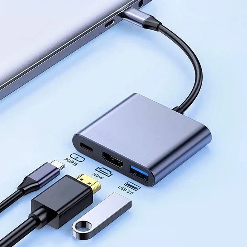 Usb C Dock Dual Hdmi 4K - USB C HUB 3in1 Tipe C