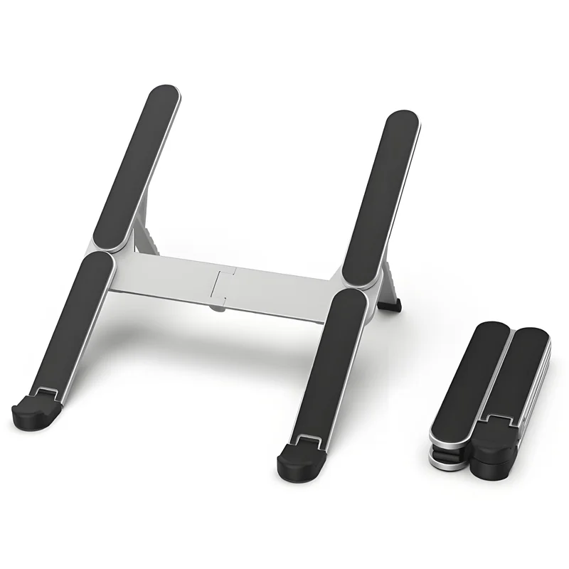 Laptop Stand Dock Aluminum - Dudukan Laptop Lipat, Terbuat dari Logam,