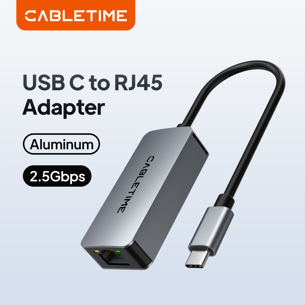 Usb C Hub Ethernet 2.5G - CABLETIME USB C Adaptor Ethernet 2.5G