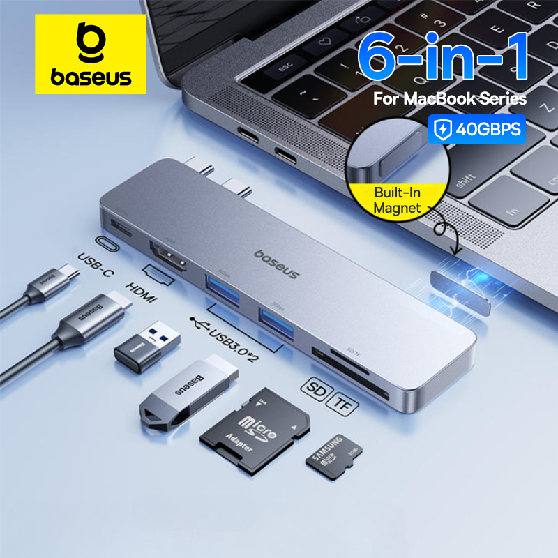 Docking Station Thunderbolt 4 - Baseus Hub USB-C ganda ke HDMI,