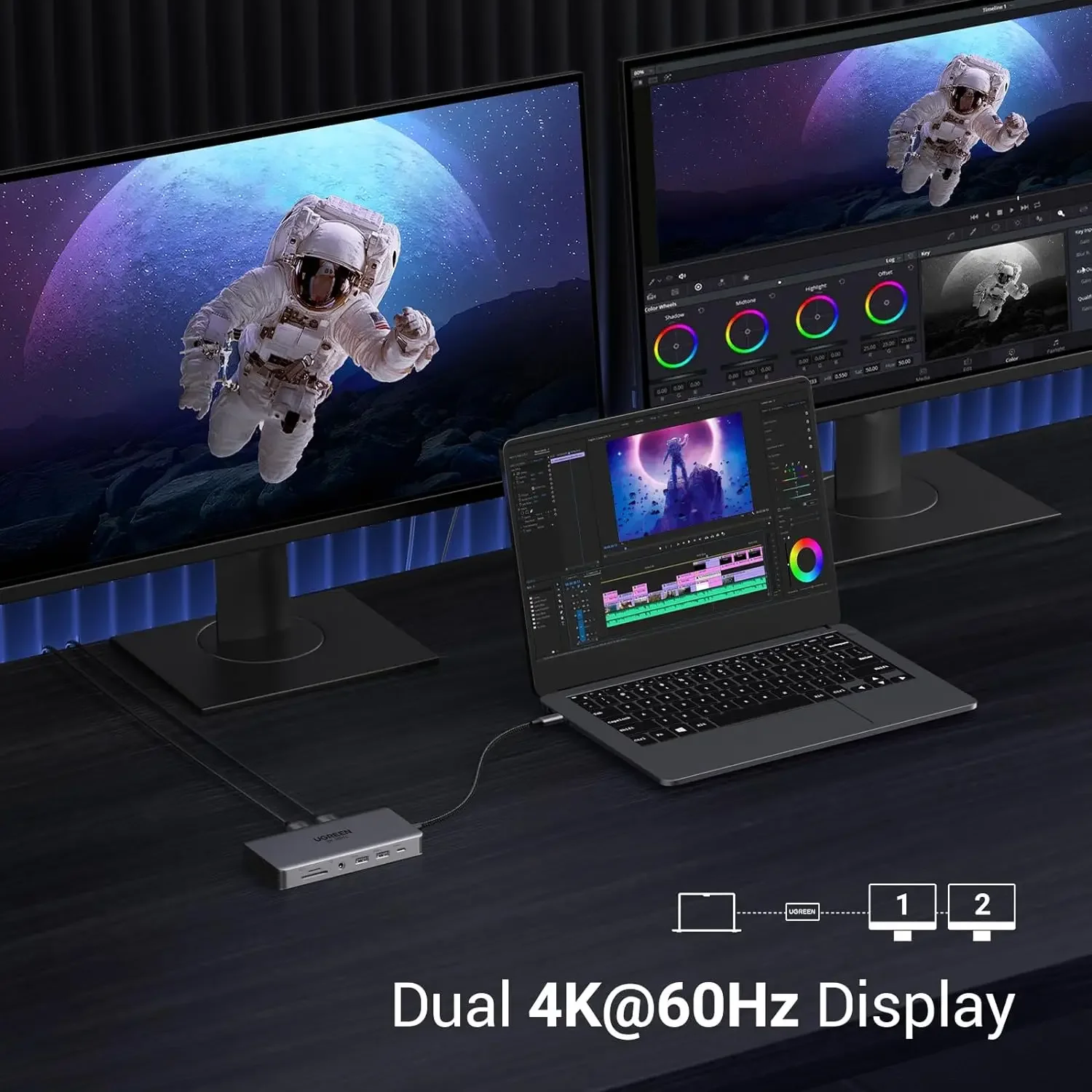 Usb C Dock With 100W Pd - Docking Station Laptop UGREEN Revodok Pro