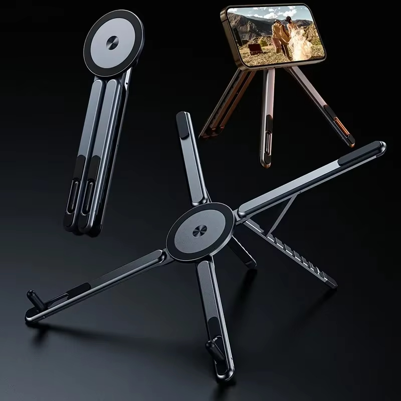 Laptop Stand Dock Aluminum - Dudukan Laptop Magnetik Lipat, Penyangga Pembuangan