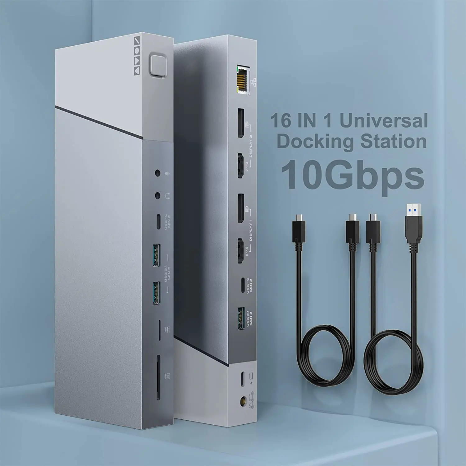 Docking Station Displaylink Dual 4K - Hub Displayport 10Gbps 5K 60HZ Tipe