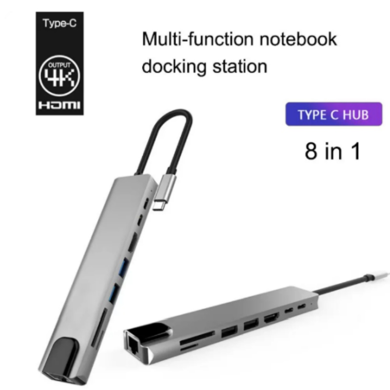 Dock Ekspansi Tipe-C 8-in-1 de - Usb C Hub Sd Card Reader 4K Hdmi ulasan dan harga