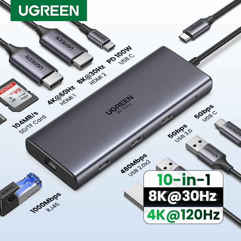 UGREEN HUB USB-C HDMI Ganda 8K - Docking Station For Macbook Pro ulasan dan harga