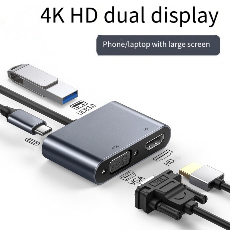 4 in 1 USB C Hub Multiport Ada - Docking Station For Macbook Pro ulasan dan harga