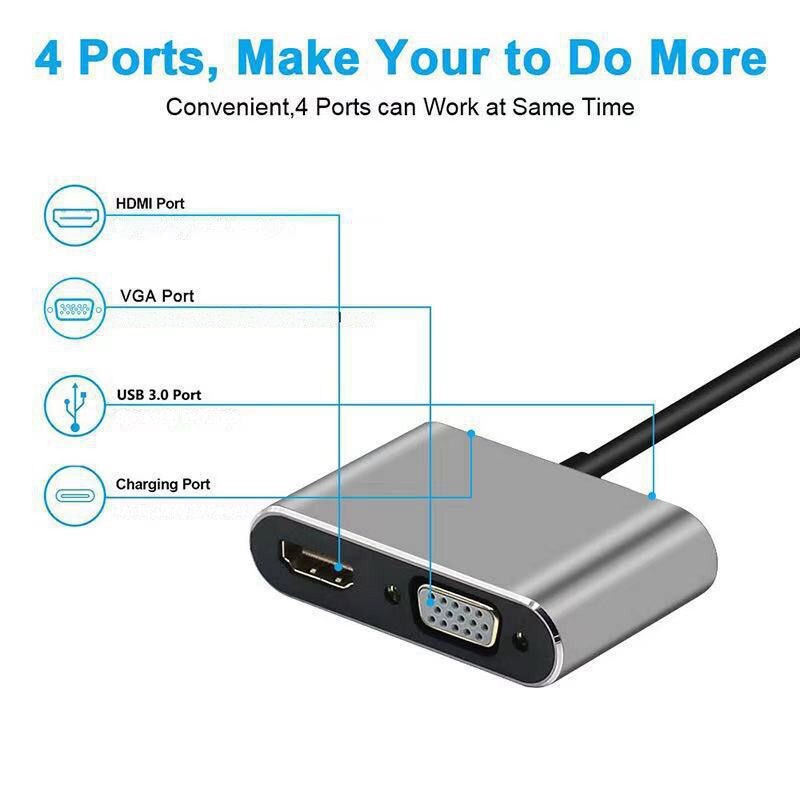 4 in 1 USB C Hub Multiport Ada - Docking Station For Macbook Pro ulasan dan harga