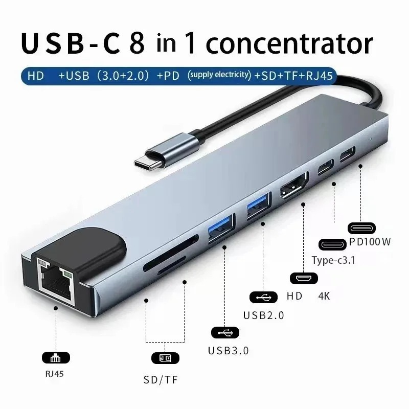 USB C Hub 3/7/8/11in1 7in2 Tip - Usb C Dock Dual Hdmi 4K ulasan dan harga