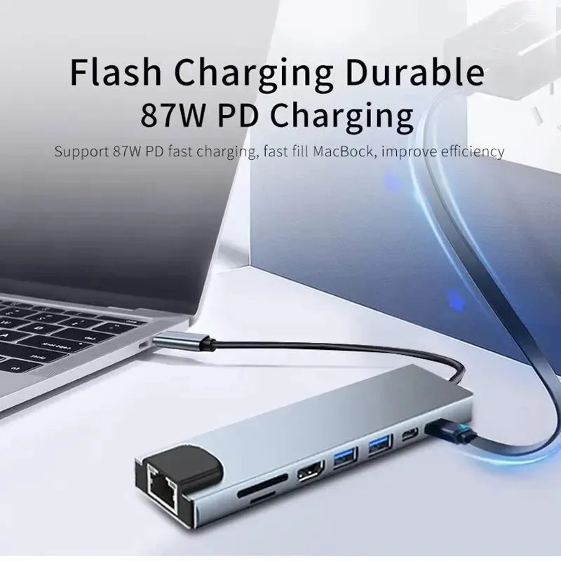 USB C Hub 3/7/8/11in1 7in2 Tip - Usb C Dock Dual Hdmi 4K ulasan dan harga