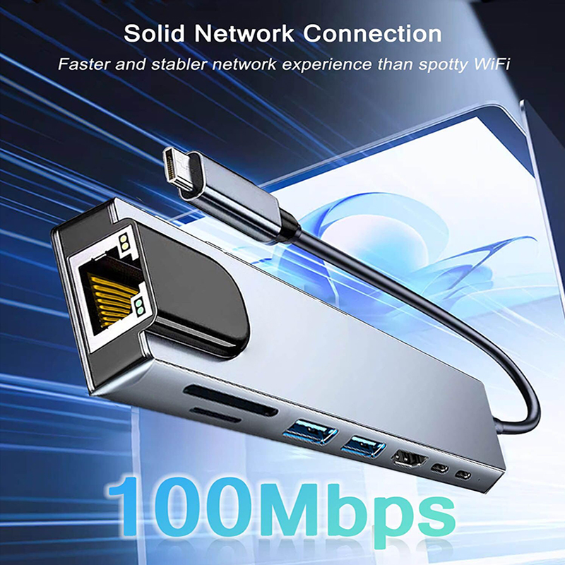 Hub USB Tipe C 8 In 1 untuk Ma - Docking Station For Macbook Pro ulasan dan harga
