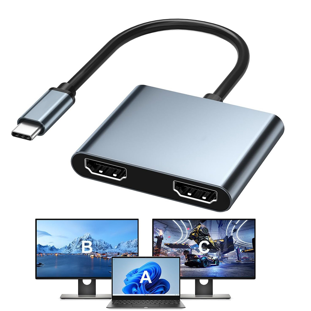 Adaptor layar HD 4K USB C ke g - Usb C Dock Dual Hdmi 4K ulasan dan harga