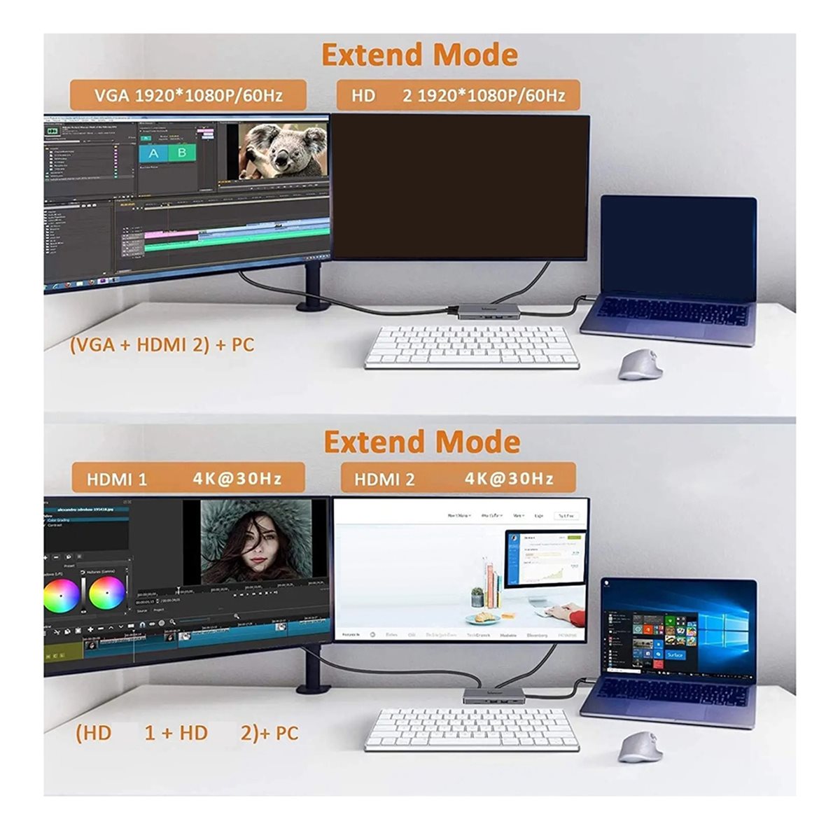 12 in 1 USB C Hub Triple Displ - Usb C Hub 12 In 1 Triple Display ulasan dan harga