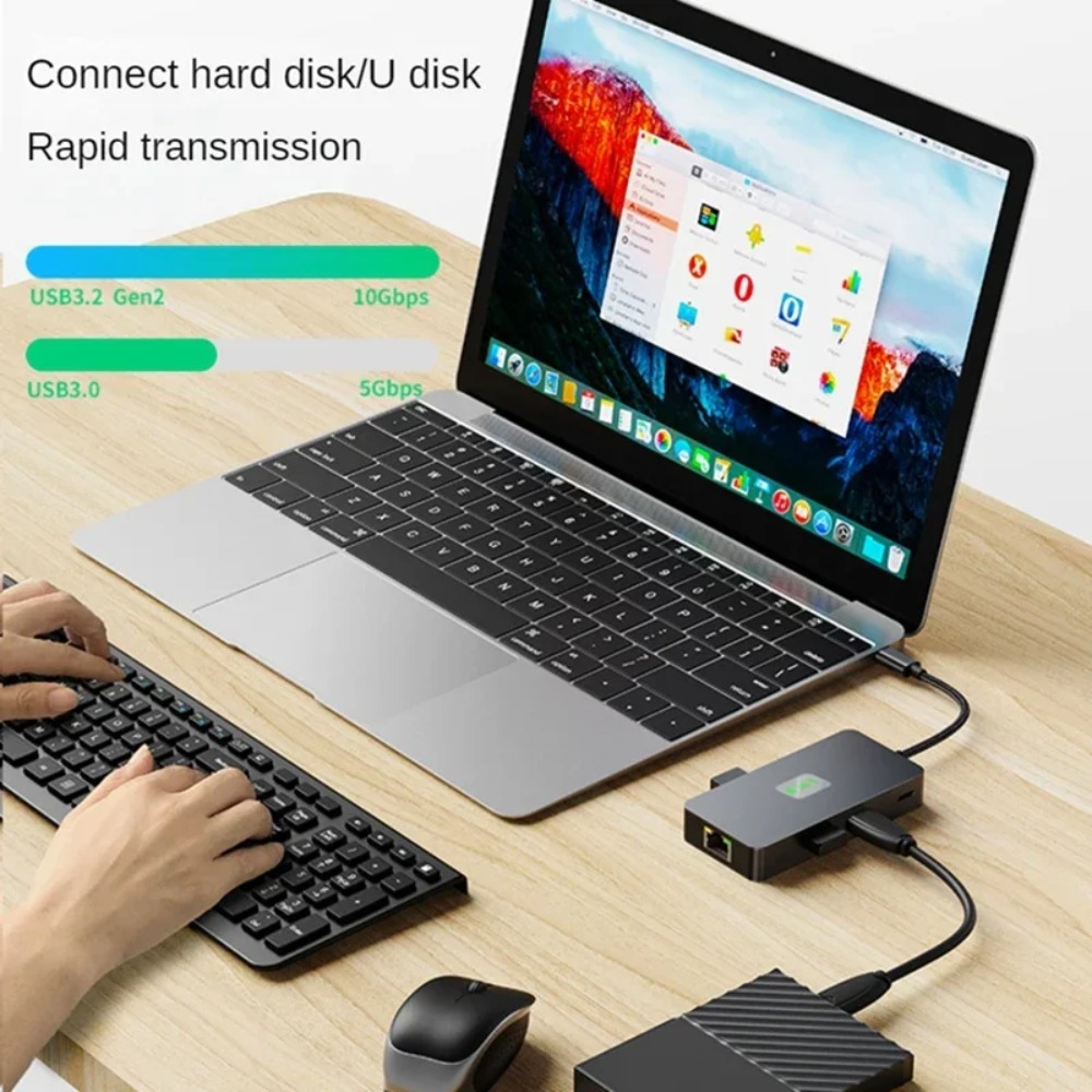 Adaptor Multiport USB C 6-in-1 - Usb C Dock With 100W Pd ulasan dan harga