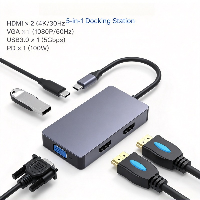 Stasiun Docking Tipe C, Hub Ko - Usb C Hub 12 In 1 Triple Display ulasan dan harga