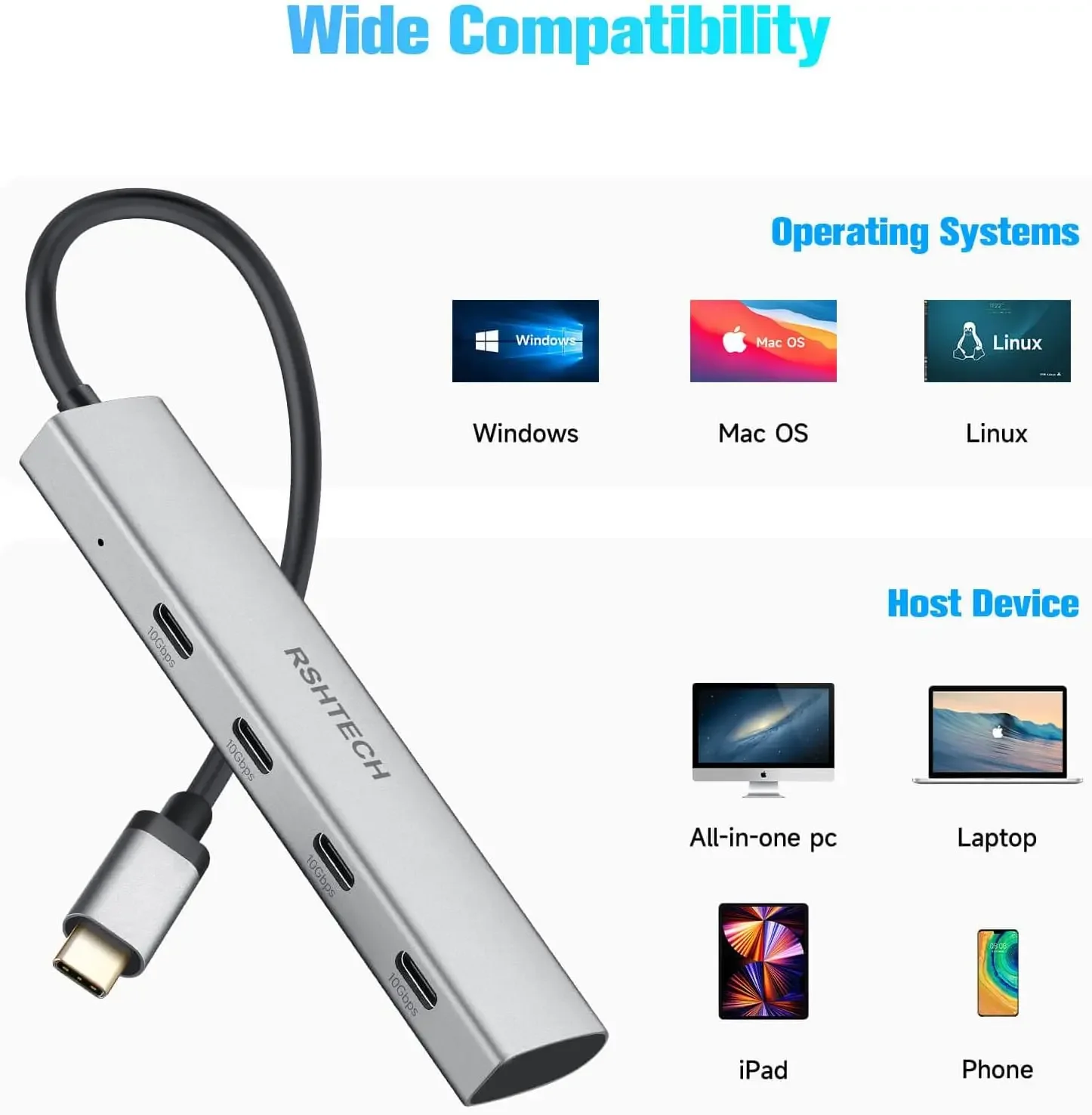 RSHTECH USB C Hub USB 3.2 Hub  - Docking Station Thunderbolt 4 ulasan dan harga