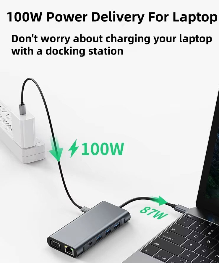 USB HUB USB Type C HUB Adaptor - Usb C Dock With 100W Pd ulasan dan harga