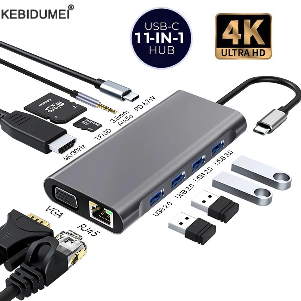 USB C HUB Tipe C ke RJ45 4K 30 - Docking Station For Macbook Pro ulasan dan harga
