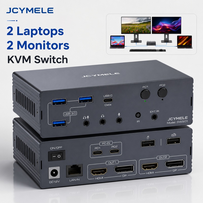 Stasiun Docking KVM Monitor Ga - Docking Station Dual Monitor Dp Hdmi ulasan dan harga