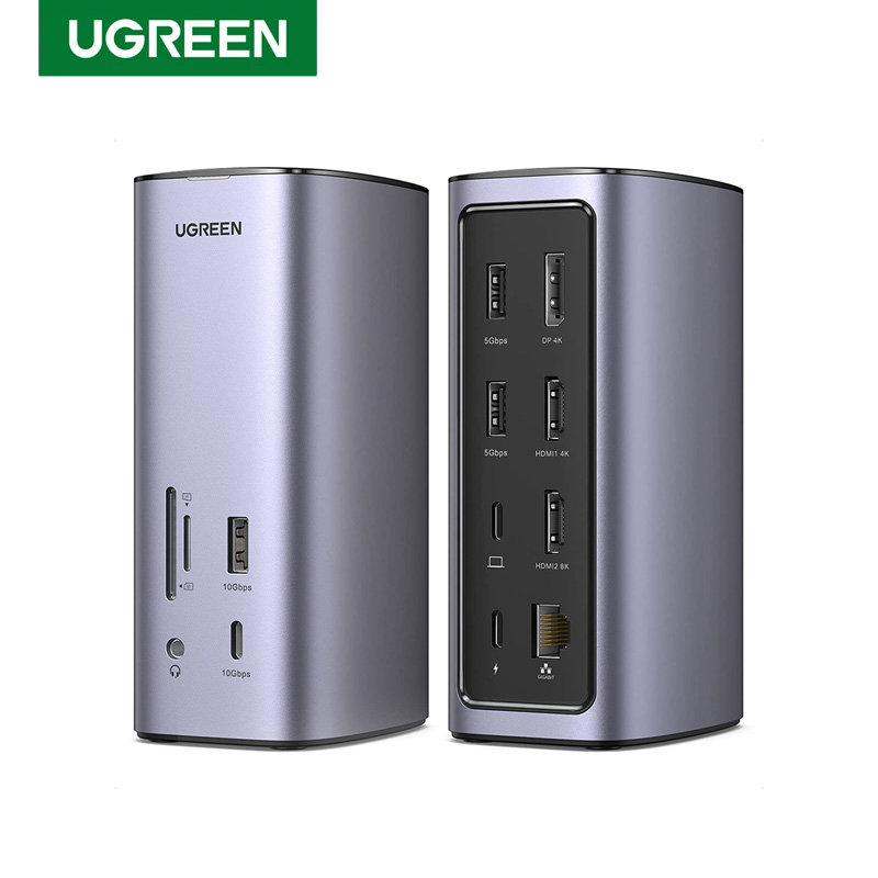 MAF UGREEN CM555 12 in 1 Docki - Usb C Hub 12 In 1 Triple Display ulasan dan harga