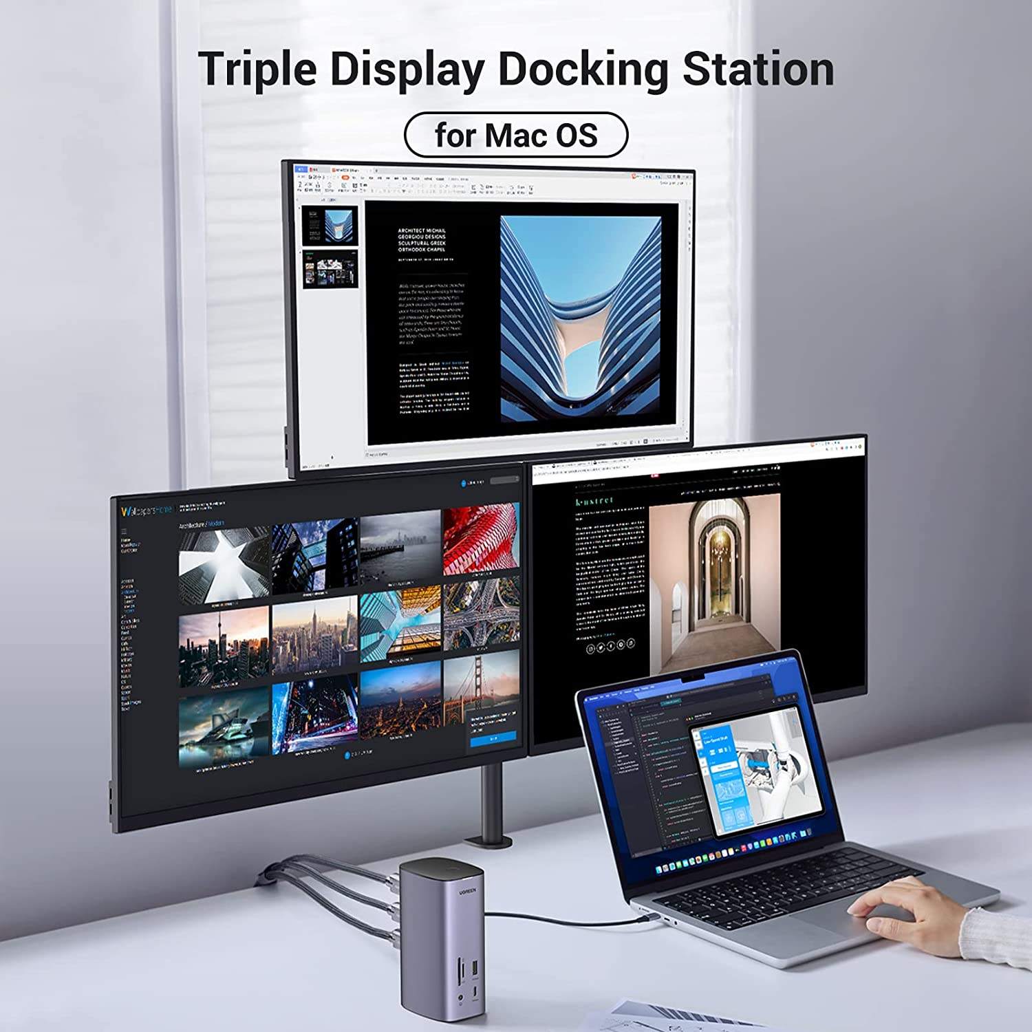 UGREEN CM555 12 in 1 Docking S - Usb C Hub 12 In 1 Triple Display ulasan dan harga