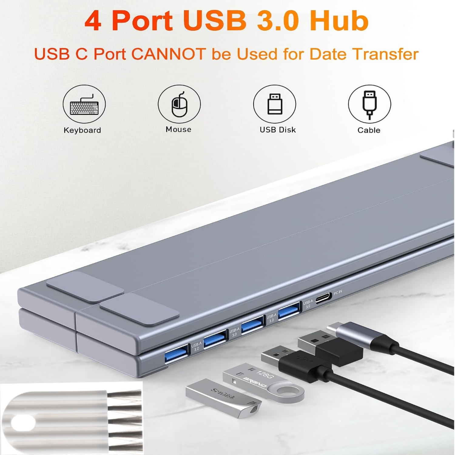 Dudukan Laptop USB-C, 4 Port U - Laptop Stand Dock Aluminum ulasan dan harga