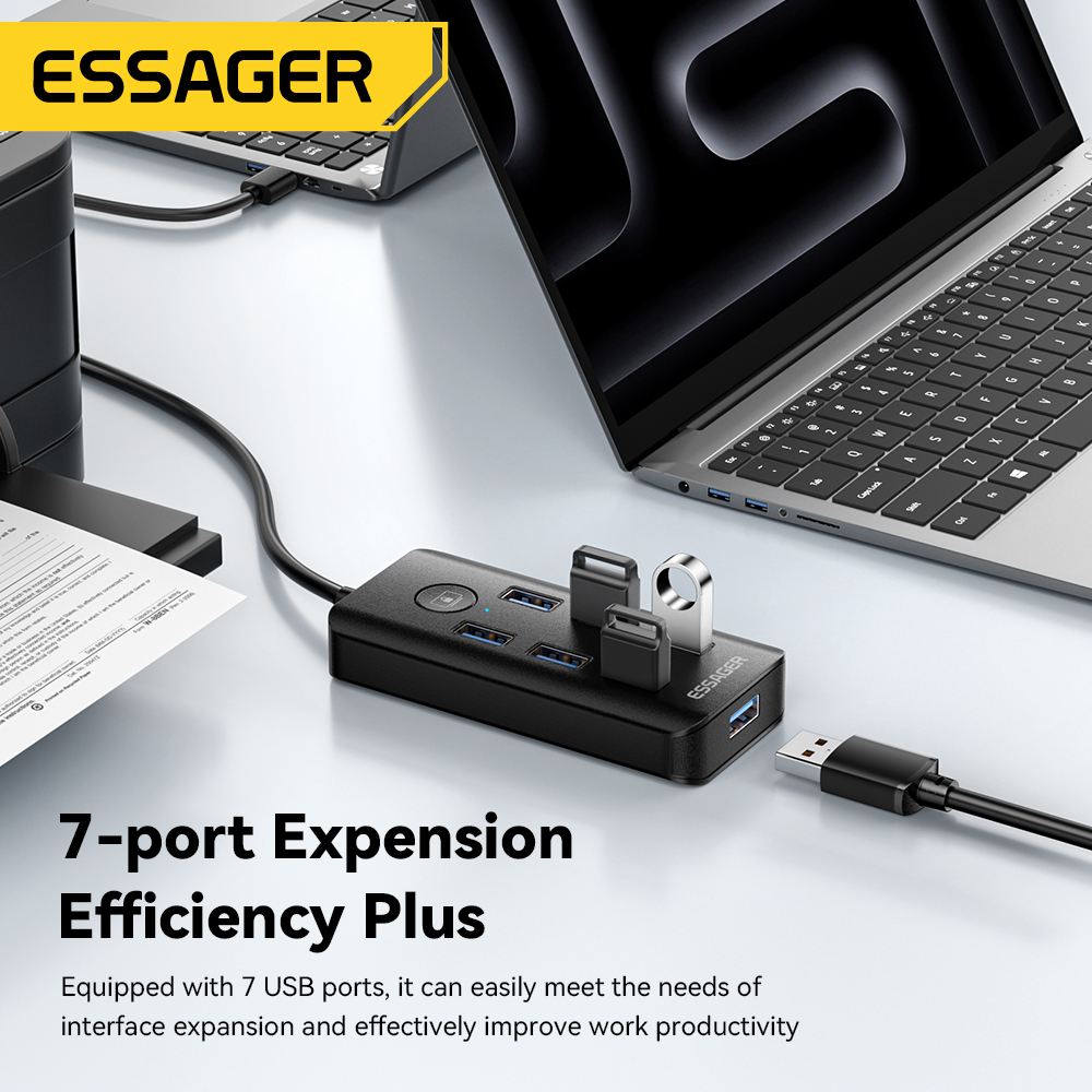 Essager 7-In-1 USB 3.0 Hub Mul - Docking Station For Macbook Pro ulasan dan harga