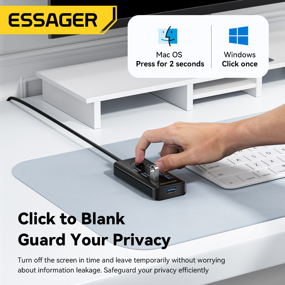 Essager 7-In-1 USB 3.0 Hub Mul - Docking Station For Macbook Pro ulasan dan harga