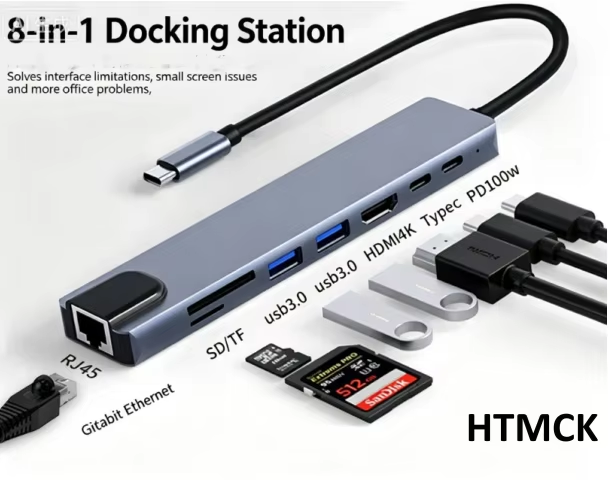 USB C Hub 8In1 7in2 7in1 Tipe  - Usb C Hub Sd Card Reader 4K Hdmi ulasan dan harga