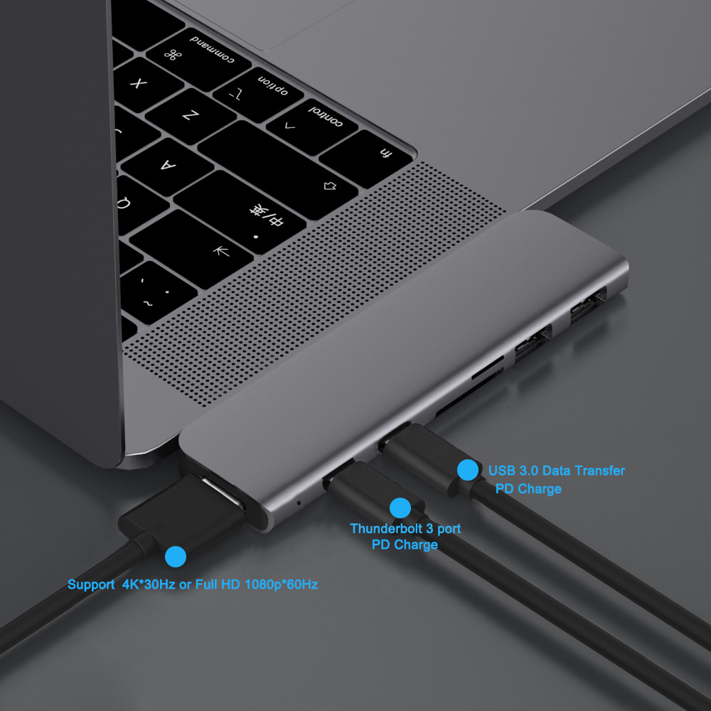 Adaptor USB tipe-c, Hub ke HDM - Usb C Hub Sd Card Reader 4K Hdmi ulasan dan harga
