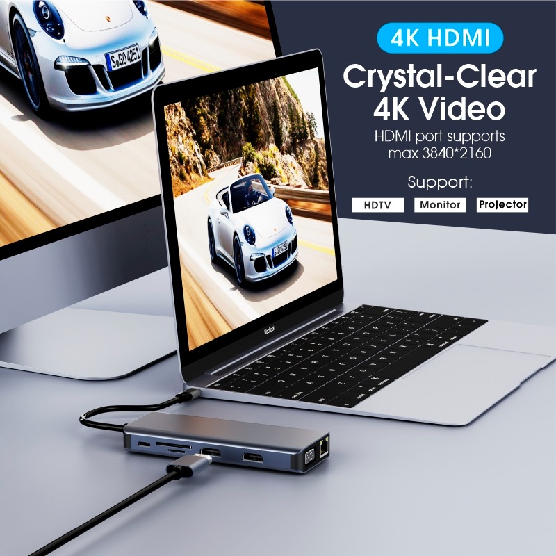 12 in 1 USB C Multiport Dock S - Usb C Hub 12 In 1 Triple Display ulasan dan harga