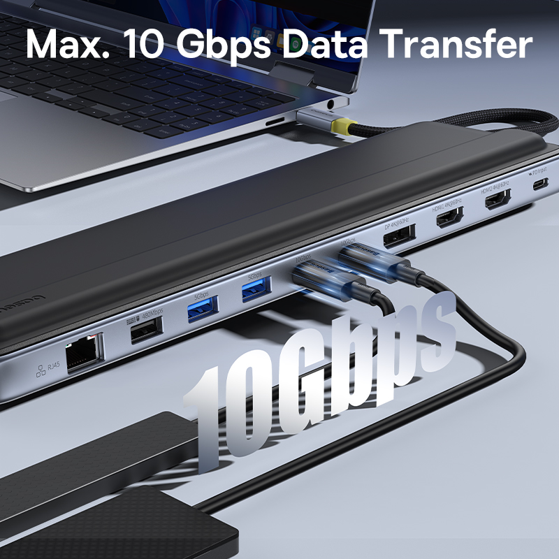 Baseus EH3 12-In-1 USB C Hub H - Laptop Stand Dock Aluminum ulasan dan harga
