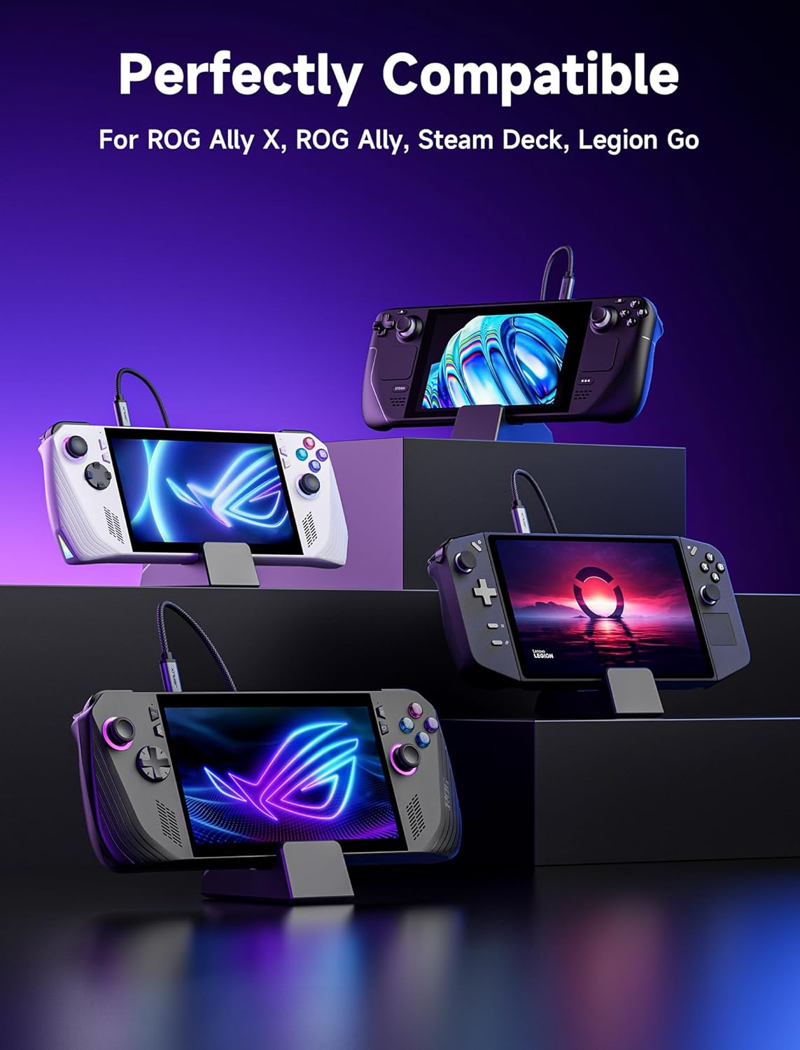 ROG Ally X stasiun Dok, 6-in-1 - Usb C Dock Dual Hdmi 4K ulasan dan harga