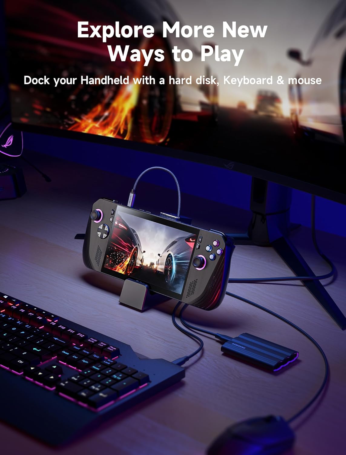 ROG Ally X stasiun Dok, 6-in-1 - Usb C Dock Dual Hdmi 4K ulasan dan harga