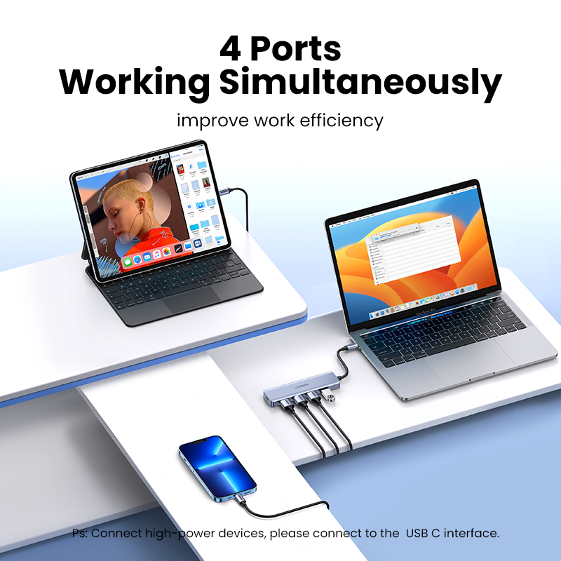 UGREEN USB C Hub 4 Port USB Ti - Docking Station For Macbook Pro ulasan dan harga