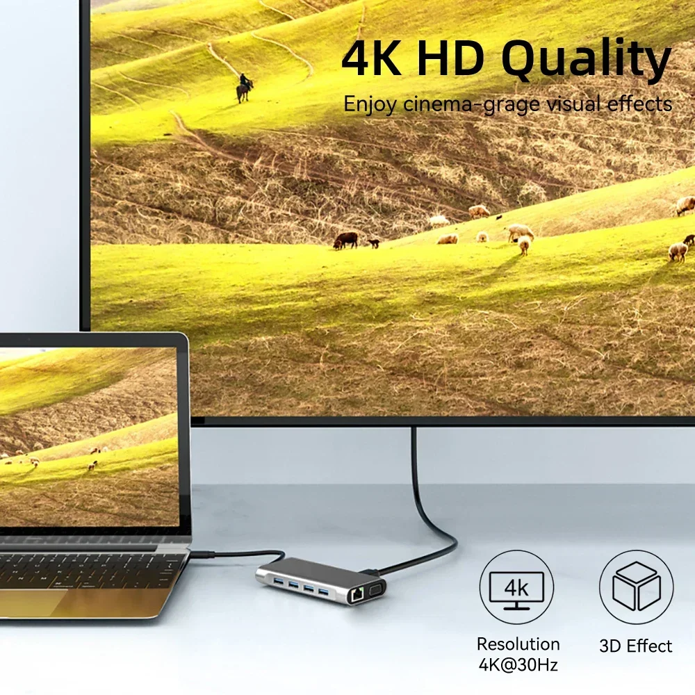Docking Station USB C 11-in-1, - Usb C Hub Sd Card Reader 4K Hdmi ulasan dan harga