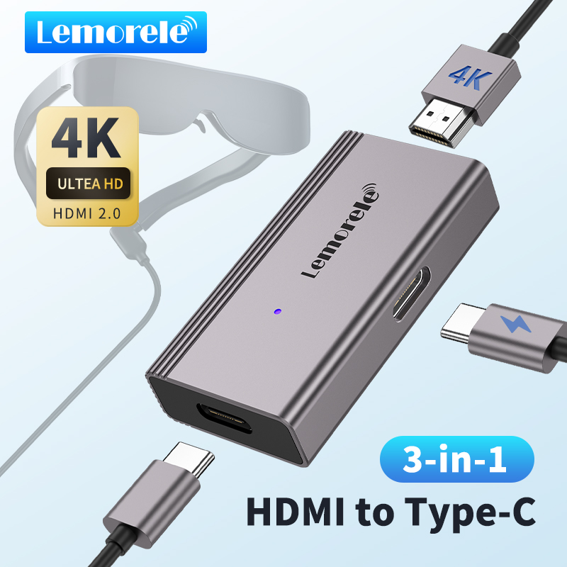 Lemorele 4K AR Adaptor Kacamat - Usb C Dock Dual Hdmi 4K ulasan dan harga