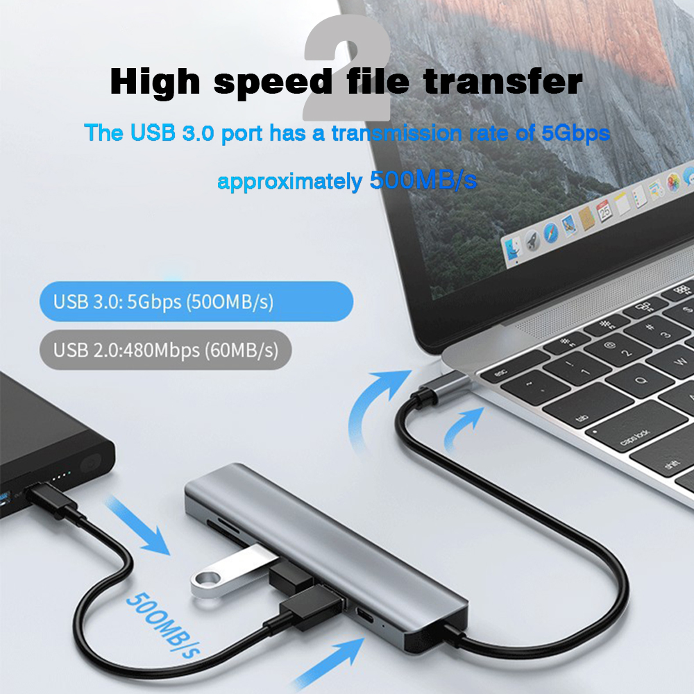 USB C HUB ke HDMI 4K USB 3.0 2 - Usb C Dock With 100W Pd ulasan dan harga