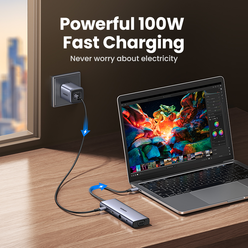HUB USB UGREEN Tipe-c Ke 4K HD - Usb C Hub Sd Card Reader 4K Hdmi ulasan dan harga