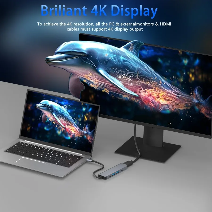 HUB USB C BARU 5-IN-1 atau 7-I - Usb C Dock Dual Hdmi 4K ulasan dan harga