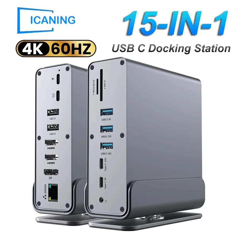 Stasiun Dok USB C 15 In 1 Hub  - Usb C Hub Sd Card Reader 4K Hdmi ulasan dan harga
