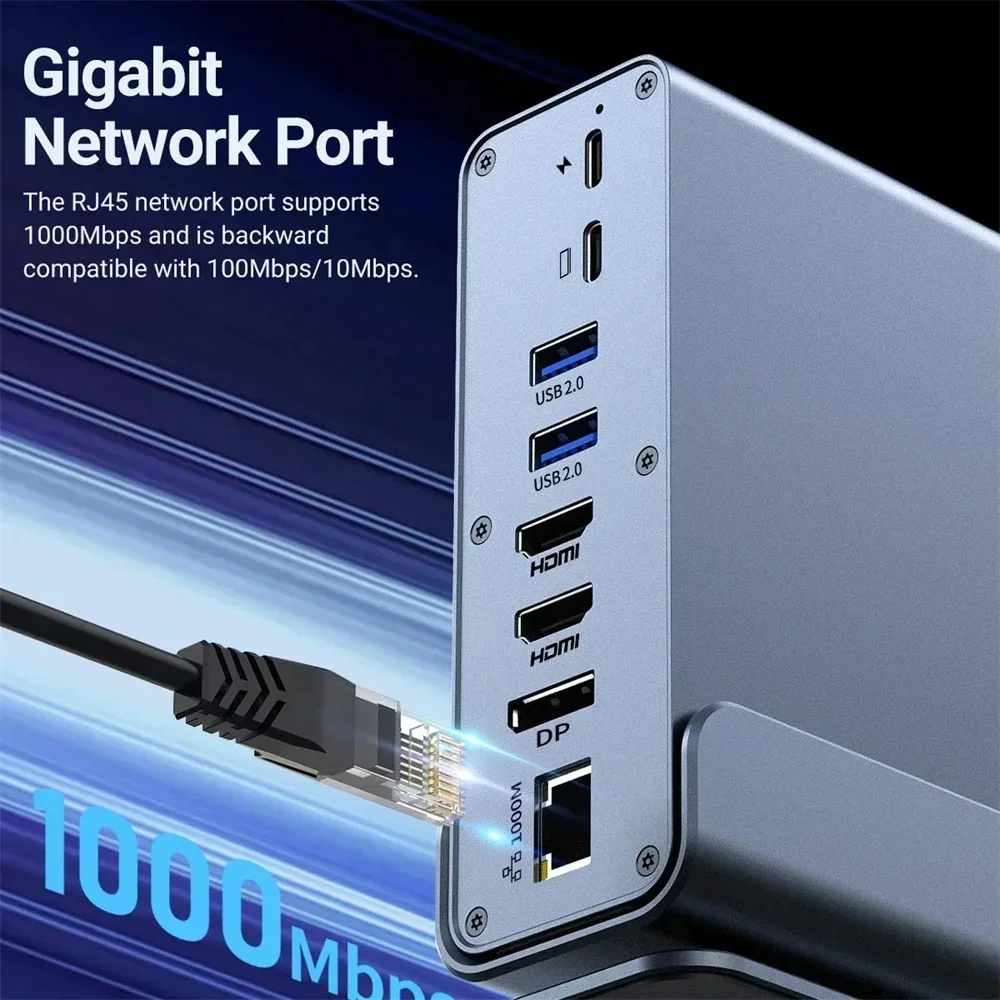 Stasiun Dok USB C 15 In 1 Hub  - Usb C Hub Sd Card Reader 4K Hdmi ulasan dan harga